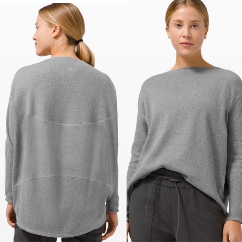 Lululemon Back In Action Long Sleeve Grey Size 4